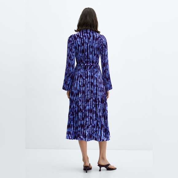 Mango blue belt shirt dress NWT - Picture 4 of 4